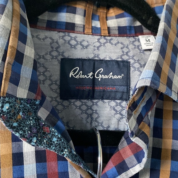 EUC Robert Graham bundle button down shirts Men’s M contrast cuffs Cotton Party - Picture 4 of 10